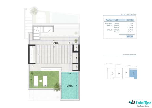 3 bedroom Bungalow for sale in Los Peñascos - El Salero - Los Imbernones, San Pedro del Pinatar with pool - € 449,000 (Ref: 8697558)