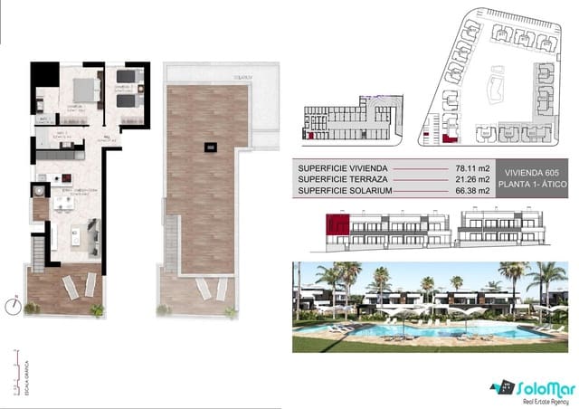 2 bedroom Bungalow for sale in Ciudad Quesada, Rojales with pool - € 294,000 (Ref: 8742668)