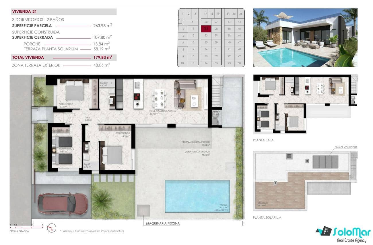 3 bedroom Villa for sale in Ciudad Quesada with pool - € 496,000 (Ref: 8742782)