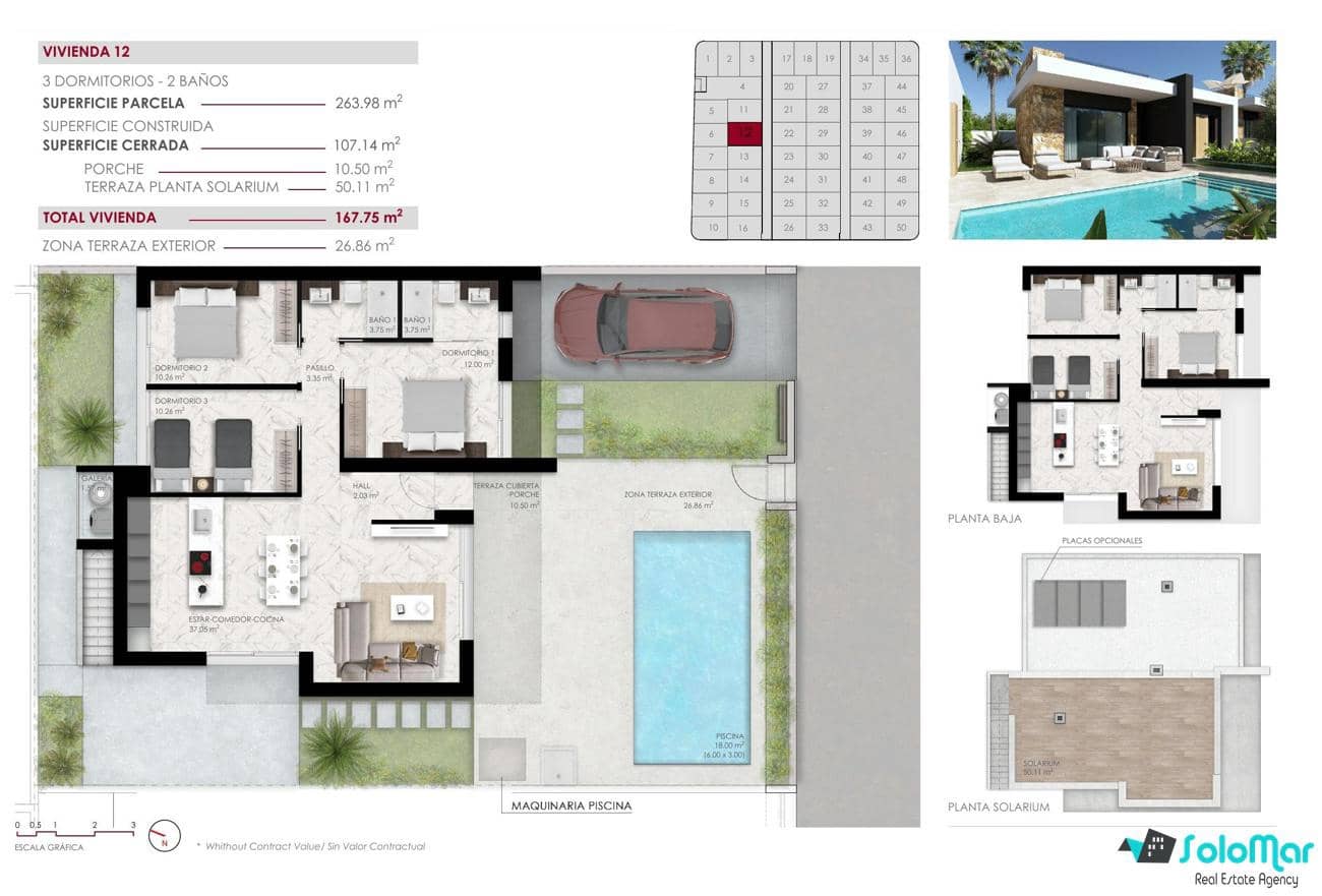 3 bedroom Villa for sale in Ciudad Quesada with pool - € 496,000 (Ref: 8743799)