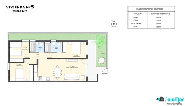 3 chambre Appartement à vendre à Pilar de la Horadada ciudad, Pilar de la Horadada avec piscine - 259 500 € (Ref: 8765816)
