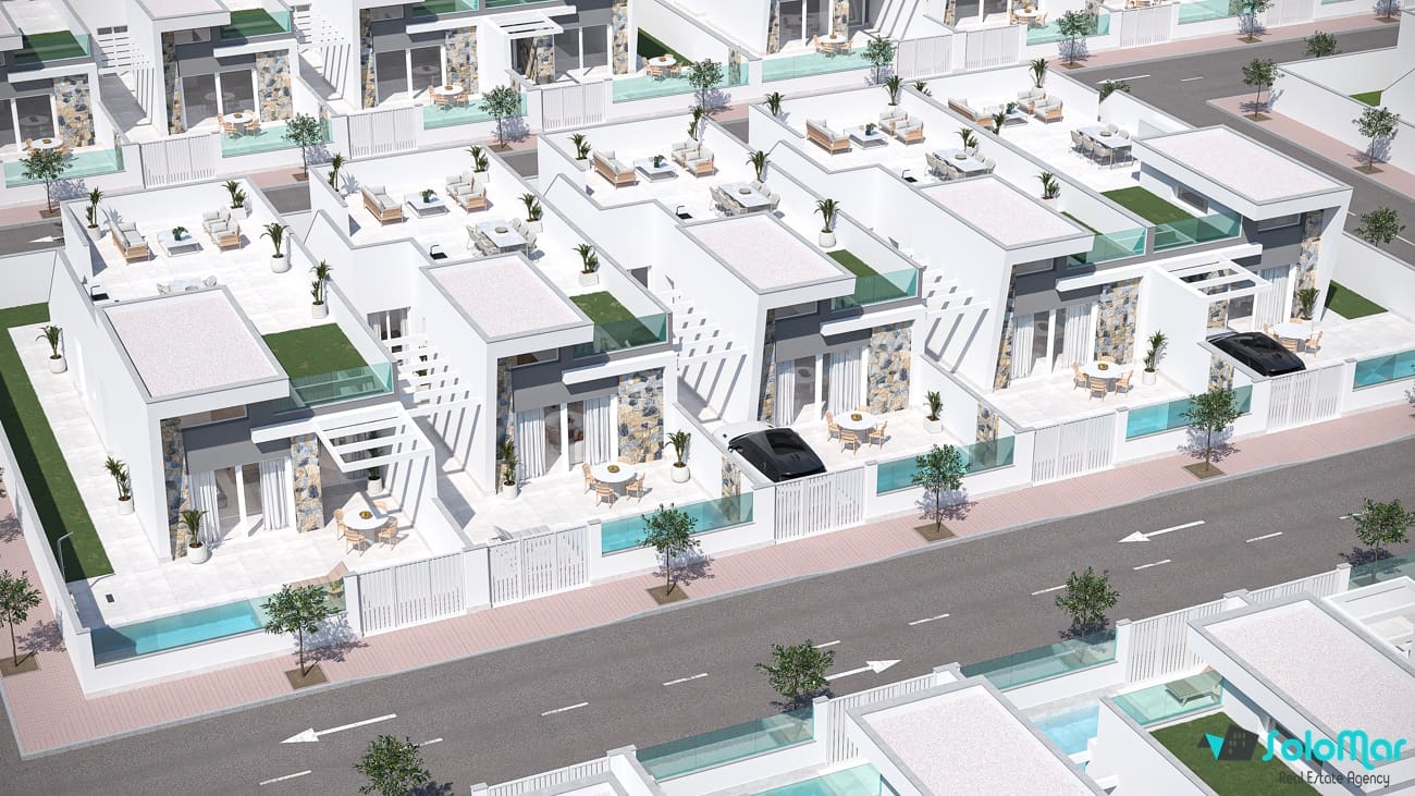 Chalet de 3 habitaciones en Los Alcázares en venta con piscina - 374.000 € (Ref: 8772645)