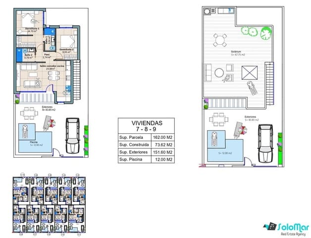 2 bedroom Villa for sale in Torre-Pacheco with pool - € 279,900 (Ref: 8772804)
