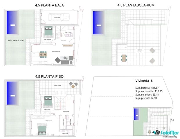 3 slaapkamer Villa te koop in Los Belones, Cartagena met zwembad - € 355.000 (Ref: 8772805)