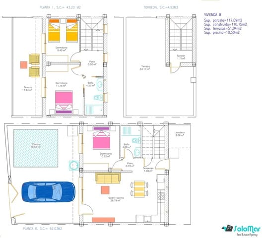3 quarto Casa em Banda para venda em Avileses, Múrcia cidade com piscina - 269 000 € (Ref: 8774728)