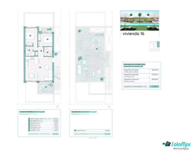 2 slaapkamer Appartement te koop in Los Balcones met zwembad - € 319.900 (Ref: 8780826)