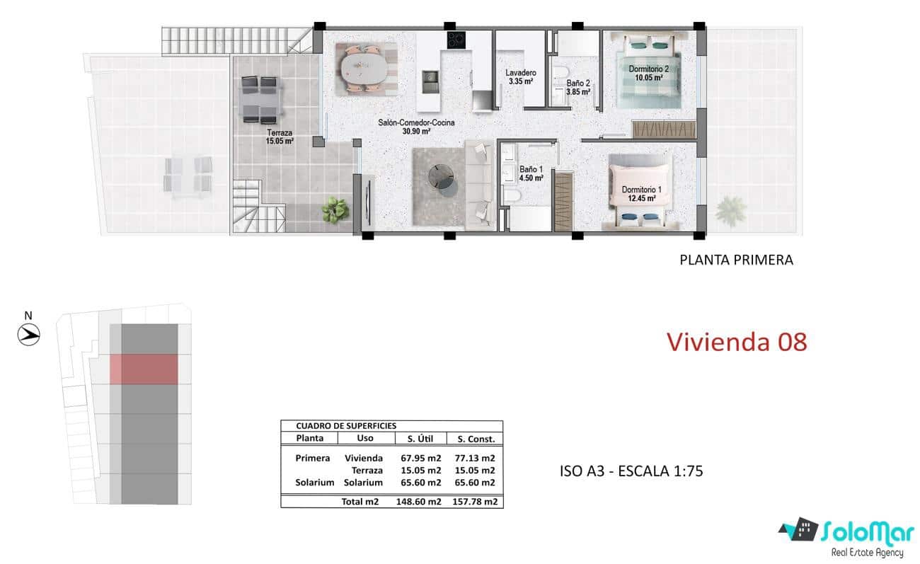 2 chambre Bungalow à vendre à Pilar de la Horadada avec piscine - 319 900 € (Ref: 8783146)