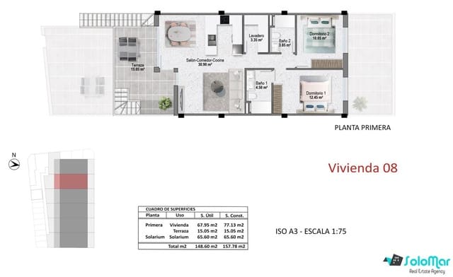 2 chambre Bungalow à vendre à Pilar de la Horadada ciudad, Pilar de la Horadada avec piscine - 319 900 € (Ref: 8783146)