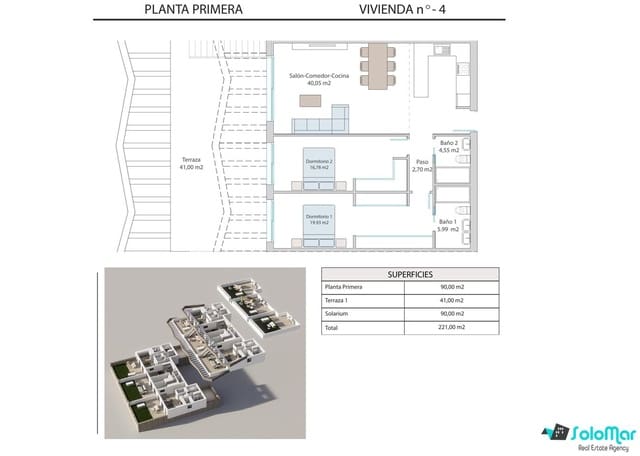 2 quarto Bungalow para venda em Balcón de Finestrat - Terra Marina, Finestrat com piscina - 409 900 € (Ref: 8793028)
