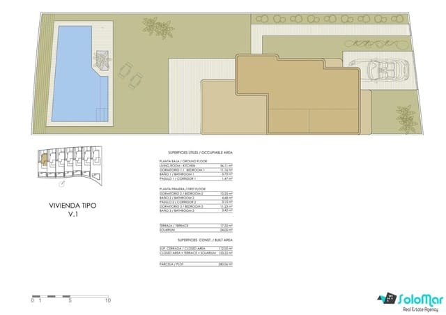 3 camera da letto Villa in vendita in Pinar de Campoverde, Pilar de la Horadada con piscina - 489.000 € (Rif: 8814663)