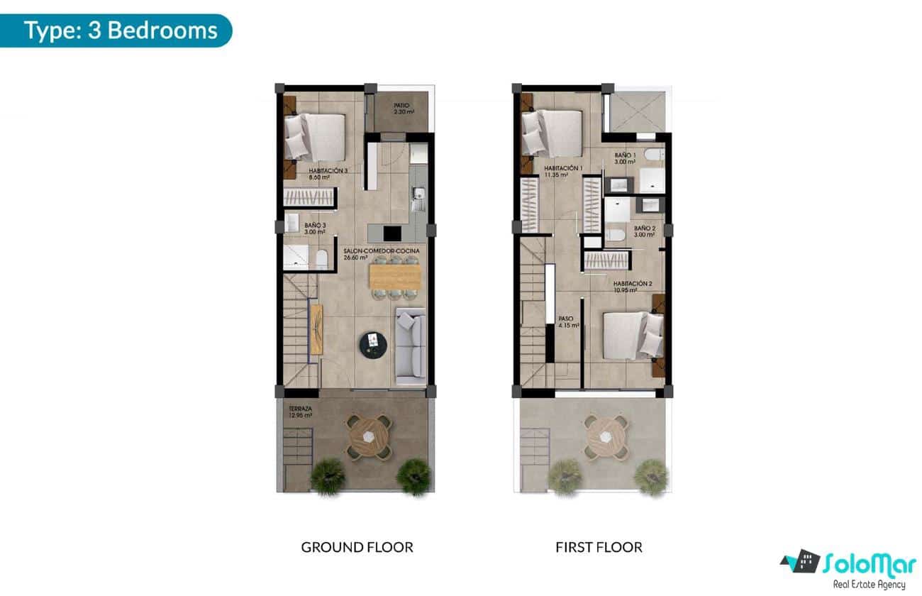 3 quarto Casa em Banda para venda em Dolores com piscina - 259 000 € (Ref: 8820594)