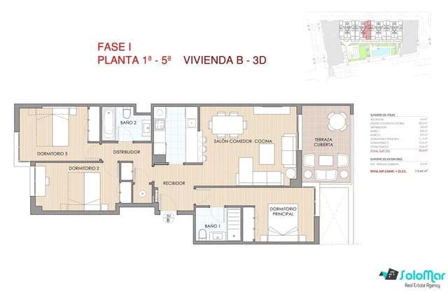 3 bedroom Apartment for sale in Delicias, Aguilas with pool garage - € 228,000 (Ref: 8842403)