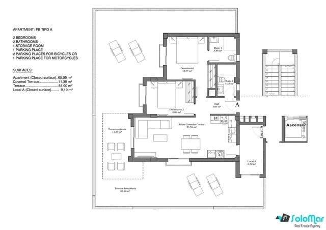 2 chambre Appartement à vendre à Dehesa de Campoamor, Orihuela avec piscine - 283 000 € (Ref: 8853056)