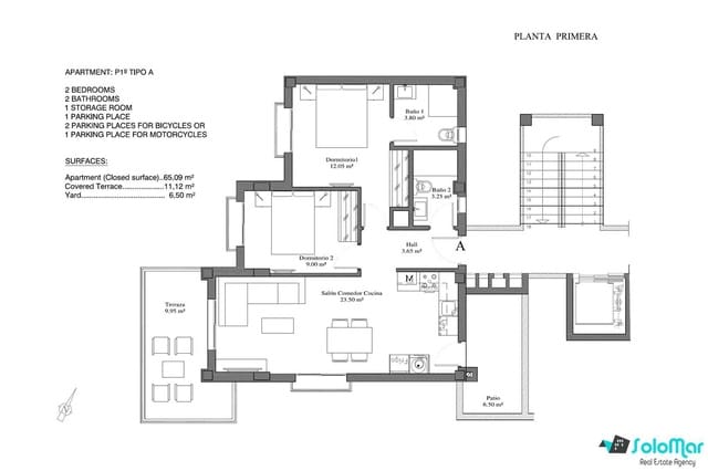2 slaapkamer Appartement te koop in Dehesa de Campoamor, Orihuela met zwembad - € 255.000 (Ref: 8855533)