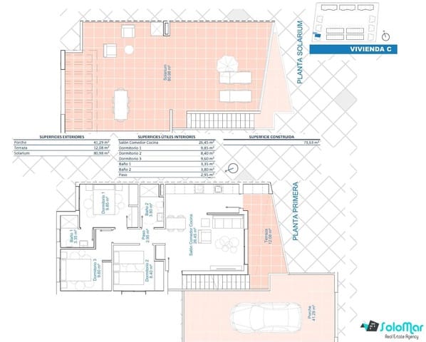 3 quarto Bungalow para venda em Pilar de la Horadada ciudad, Pilar de la Horadada com piscina - 274 900 € (Ref: 8863209)