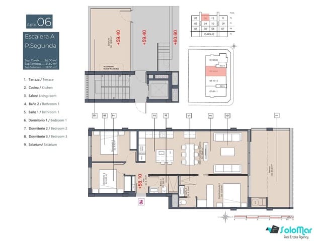 3 soveværelse Penthouse til salg i Benijófar med swimmingpool - € 399.900 (Ref: 8893831)