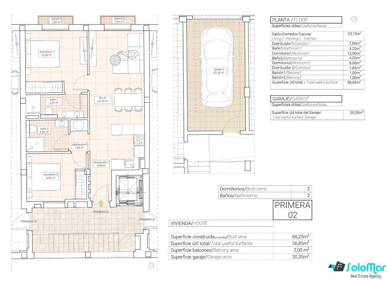 2 slaapkamer Appartement te koop in Hondon de las Nieves - € 198.000 (Ref: 8895652)