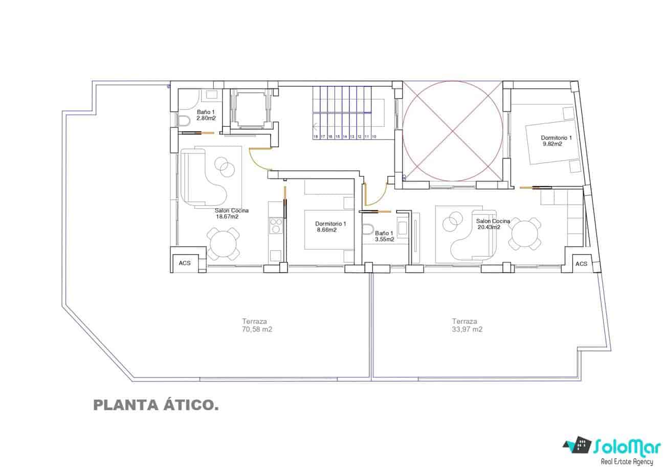 1 chambre Penthouse à vendre à Guardamar del Segura - 264 500 € (Ref: 8905729)