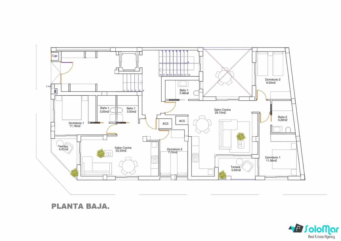 2 bedroom Apartment for sale in Guardamar del Segura - € 229,500 (Ref: 8905730)