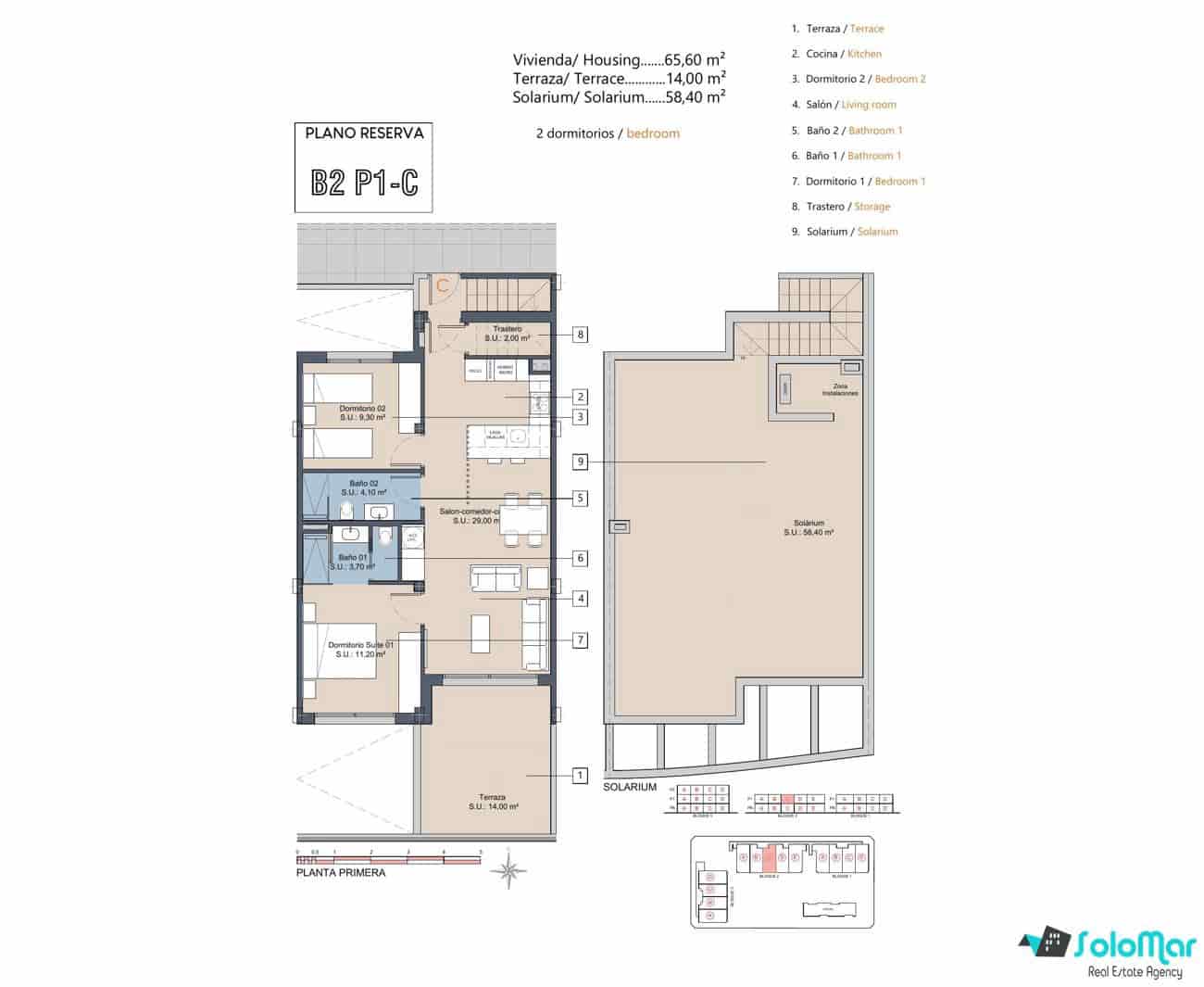 2 soveværelse Penthouse til salg i Los Alcazares med swimmingpool - € 304.000 (Ref: 8944923)