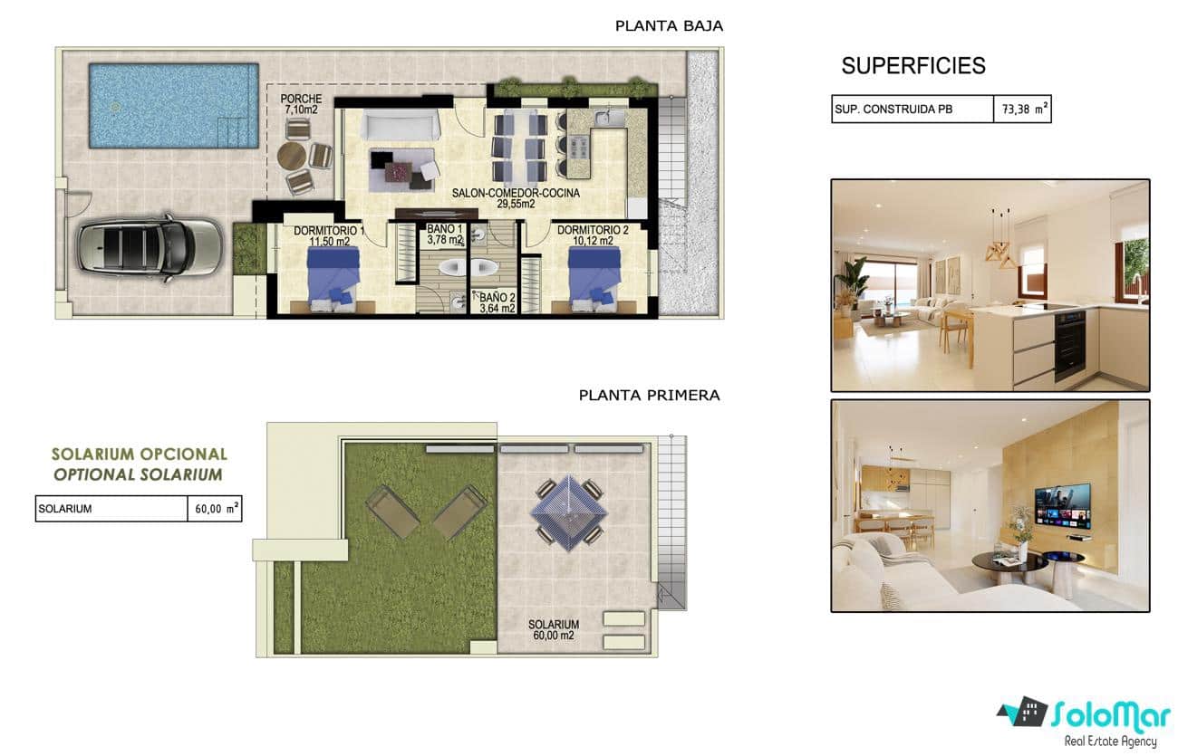 2 soveværelse Villa til salg i Orihuela Costa med swimmingpool - € 345.000 (Ref: 8992928)
