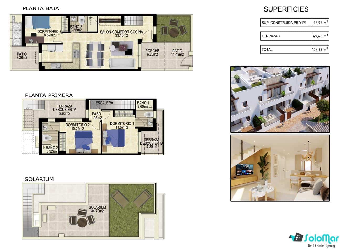 3 bedroom Apartment for sale in Orihuela Costa with pool - € 299,000 (Ref: 8997401)