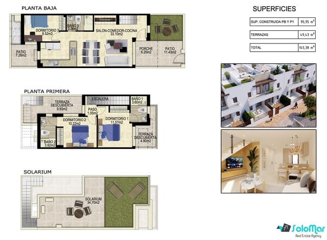 3 slaapkamer Appartement te koop in Orihuela Costa, Orihuela met zwembad - € 299.000 (Ref: 8997401)