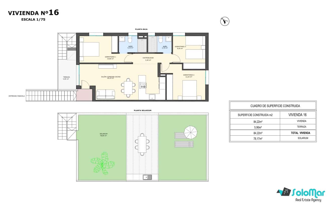 3 bedroom Apartment for sale in Pilar de la Horadada with pool - € 290,500 (Ref: 9002013)