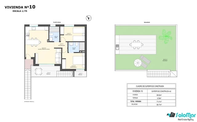 Apartamento de 2 habitaciones en Pilar de la Horadada ciudad, Pilar de la Horadada en venta con piscina - 256.500 € (Ref: 9002014)