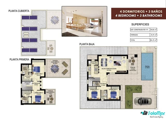 4 quarto Moradia para venda em Orihuela Costa, Orihuela com piscina - 649 000 € (Ref: 9004027)