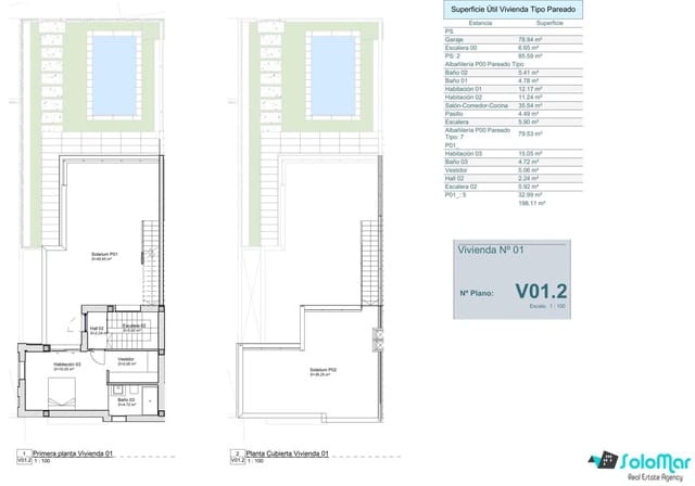 Chalet de 3 habitaciones en Las Lomas de Rame - Bahía Bella, Los Alcázares en venta con piscina garaje - 442.000 € (Ref: 9015900)
