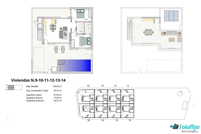 2 chambre Villa/Maison à vendre à Roldan, Torre-Pacheco avec piscine - 299 900 € (Ref: 9019277)