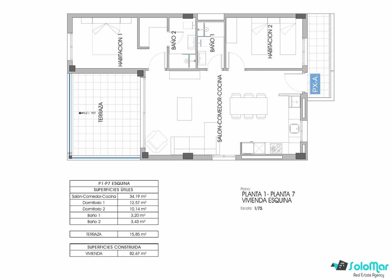2 makuuhuone Huoneisto myytävänä paikassa La Villajoyosa / Vila Joiosa mukana uima-altaan - 349 000 € (Ref: 9028388)