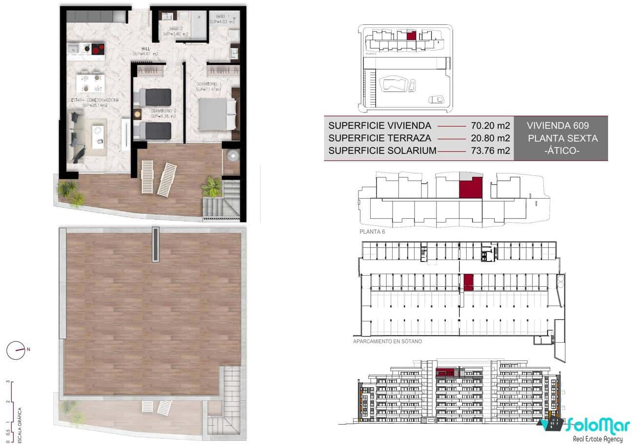 2 soveværelse Penthouse til salg i San Miguel de Salinas med swimmingpool - € 279.000 (Ref: 9058228)