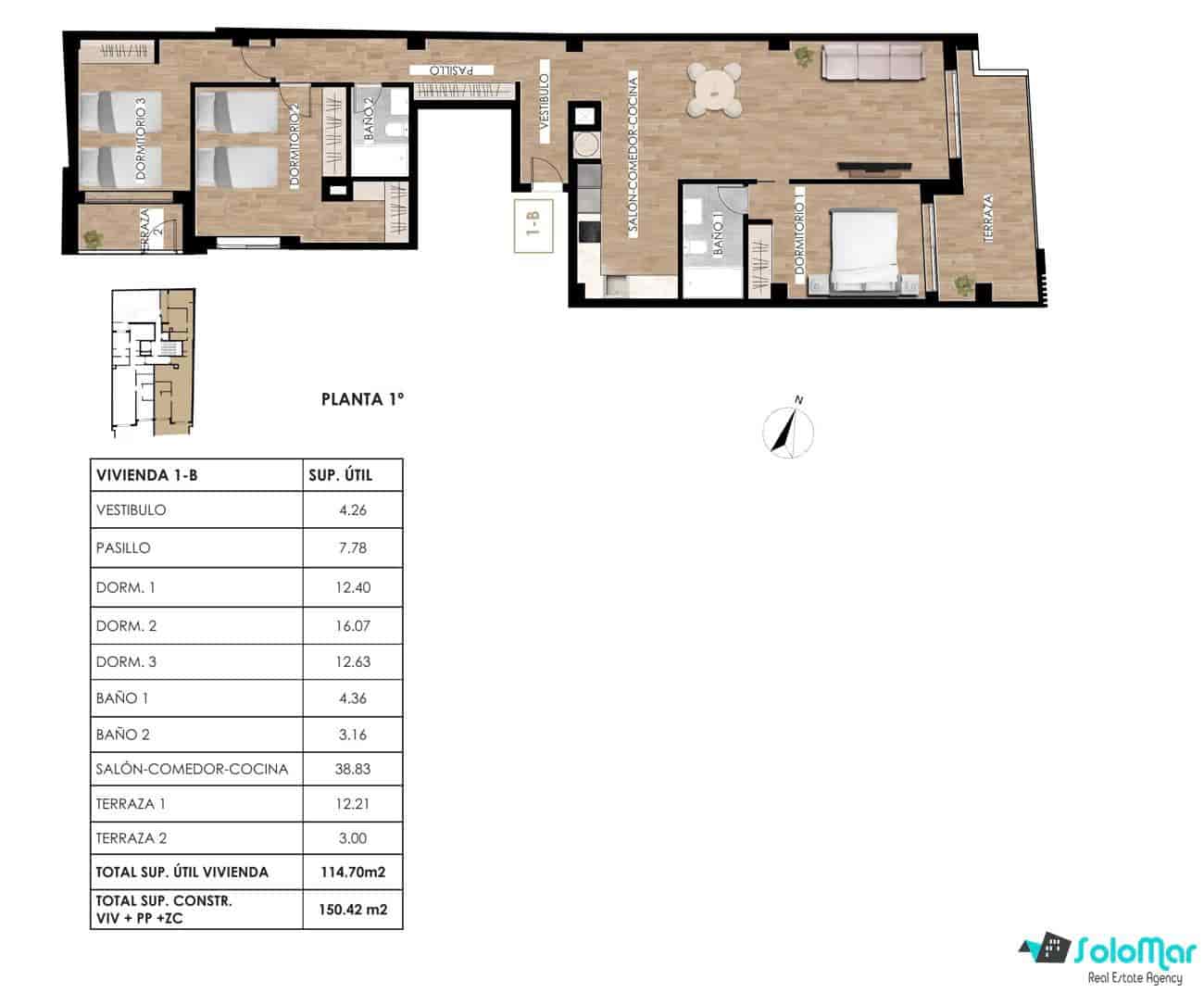 3 slaapkamer Appartement te koop in Torrevieja met zwembad - € 365.000 (Ref: 9064064)