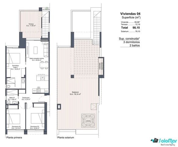 3 slaapkamer Bungalow te koop in Ciudad Quesada, Rojales met zwembad - € 366.000 (Ref: 9074655)
