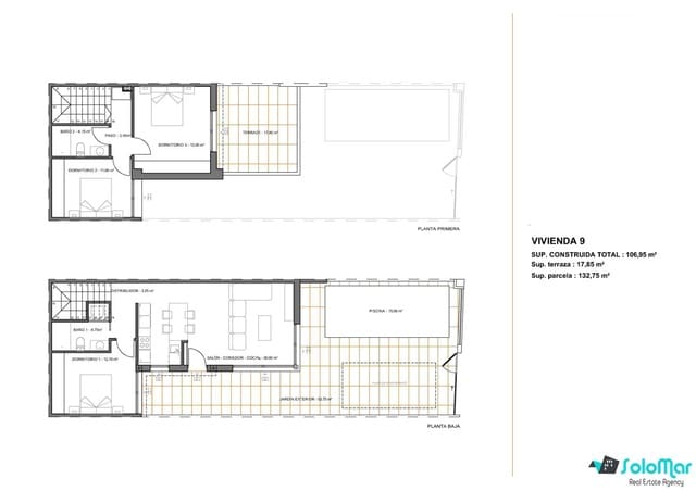 3 quarto Casa em Banda para venda em Santiago de la Ribera, San Javier com piscina - 366 000 € (Ref: 9123717)