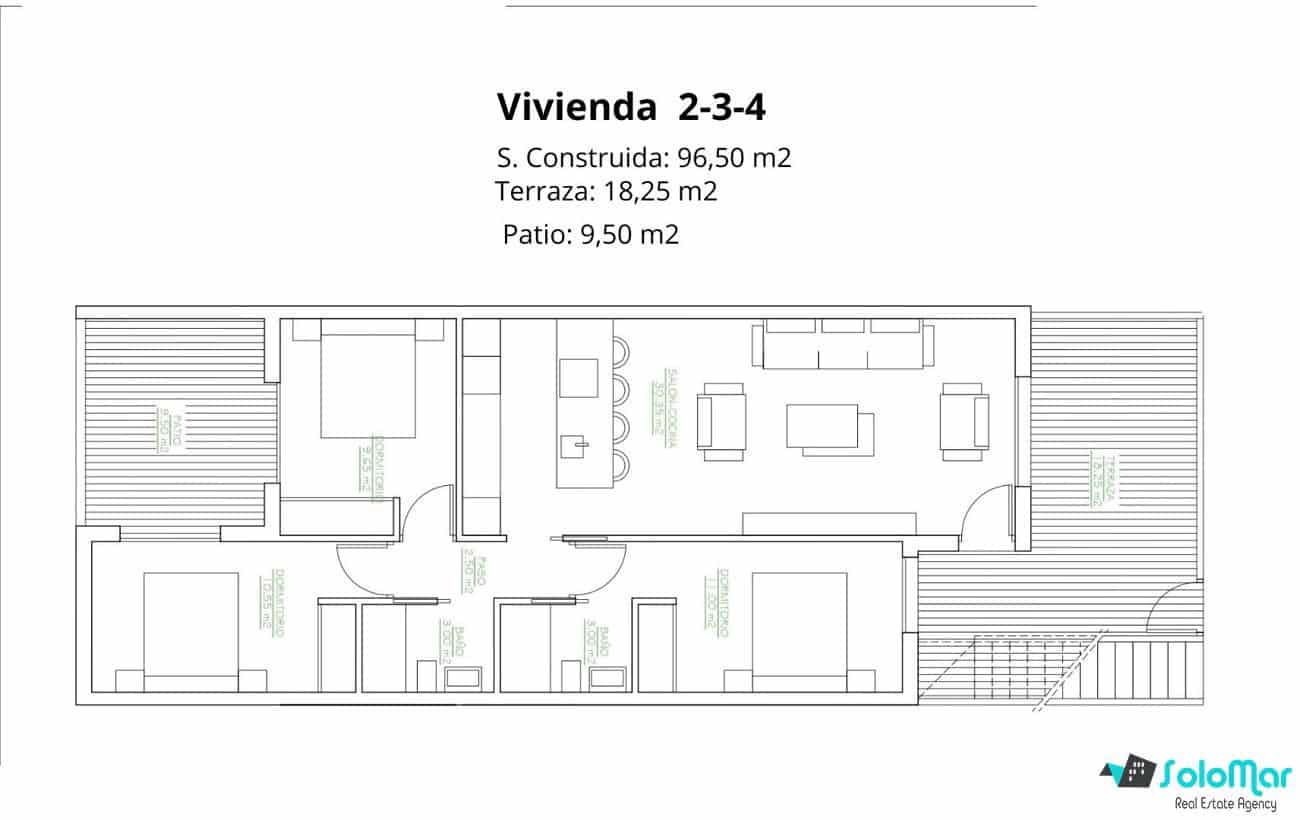 3 soverom Bungalow til salgs i San Pedro del Pinatar med svømmebasseng - € 269 900 (Ref: 9123719)