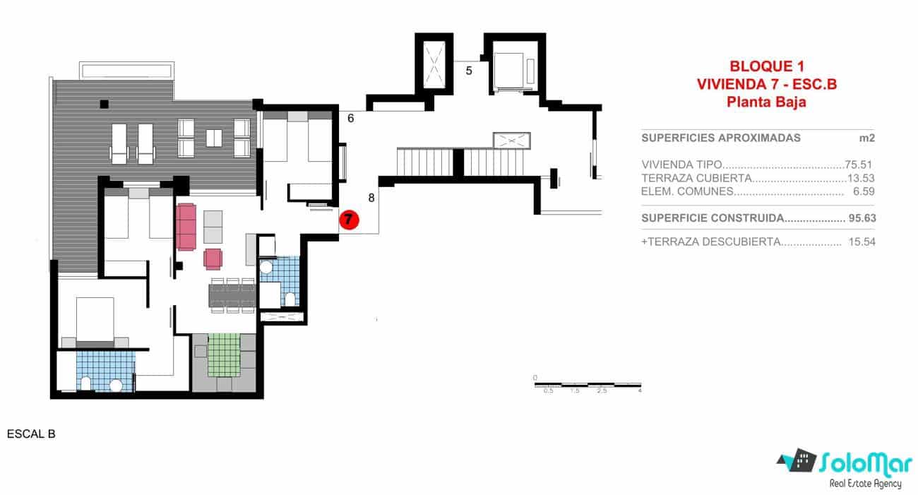 3 soverom Leilighet til salgs i Denia med svømmebasseng - € 449 000 (Ref: 9135139)