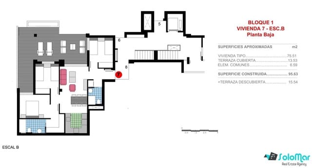 3 quarto Apartamento para venda em Centro Urbano, Dénia com piscina - 449 000 € (Ref: 9135139)