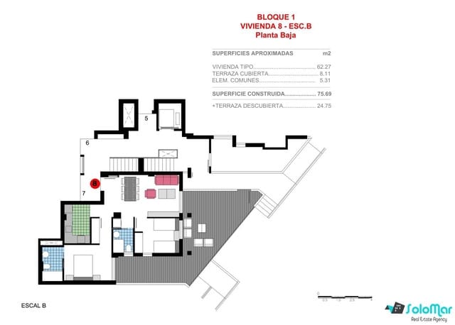 2 slaapkamer Appartement te koop in Centro Urbano, Dénia met zwembad - € 355.000 (Ref: 9135140)