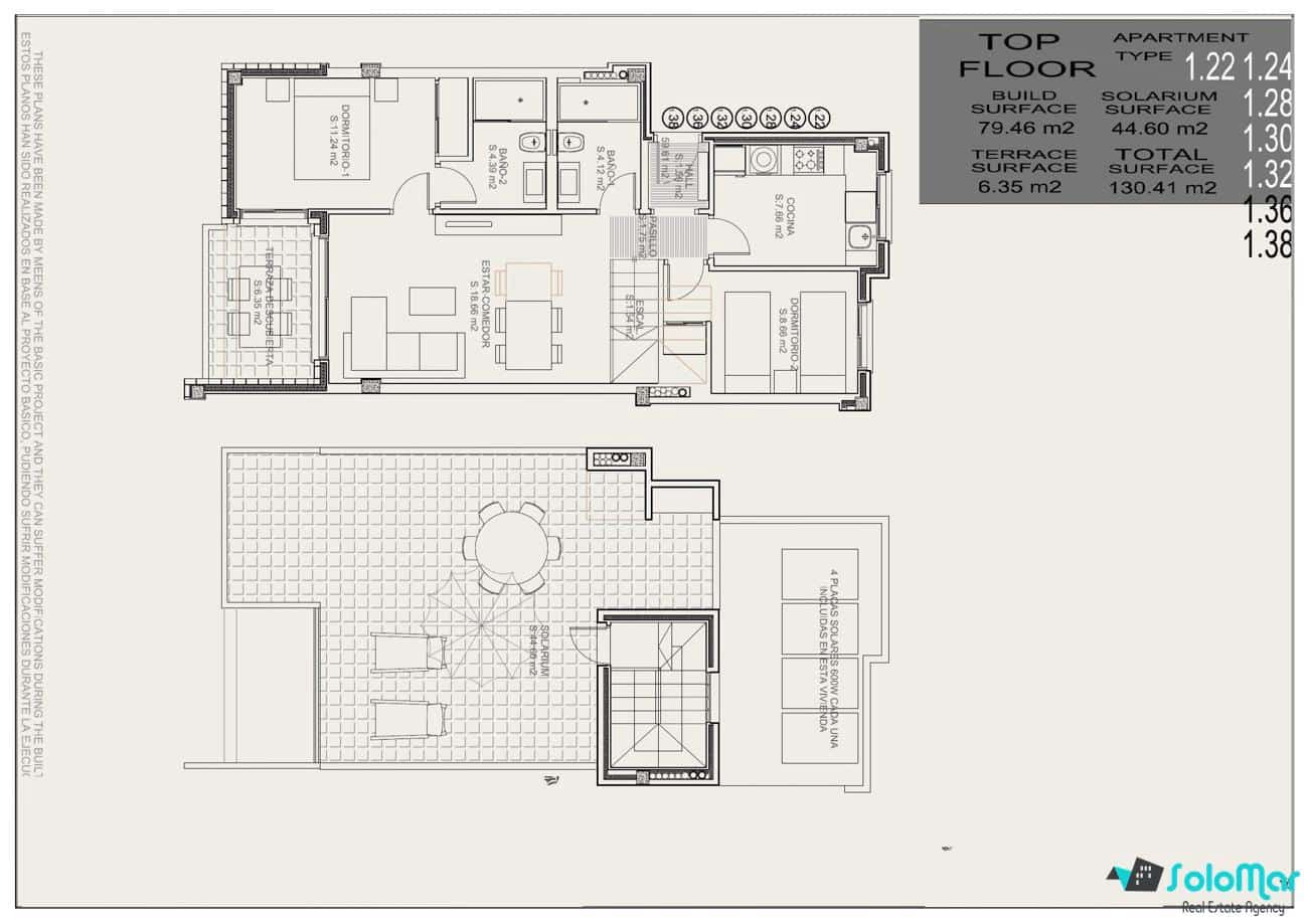2 chambre Bungalow à vendre à Torrevieja avec piscine garage - 281 900 € (Ref: 9135933)