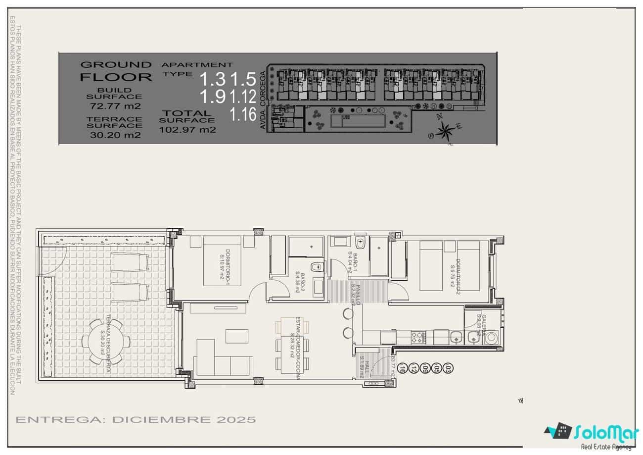 2 soveværelse Byhus til salg i Torrevieja med swimmingpool - € 263.900 (Ref: 9138257)