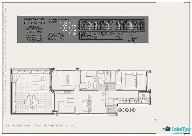 2 bedroom Townhouse for sale in Aguas Nuevas, Torrevieja with pool - € 263,900 (Ref: 9138257)