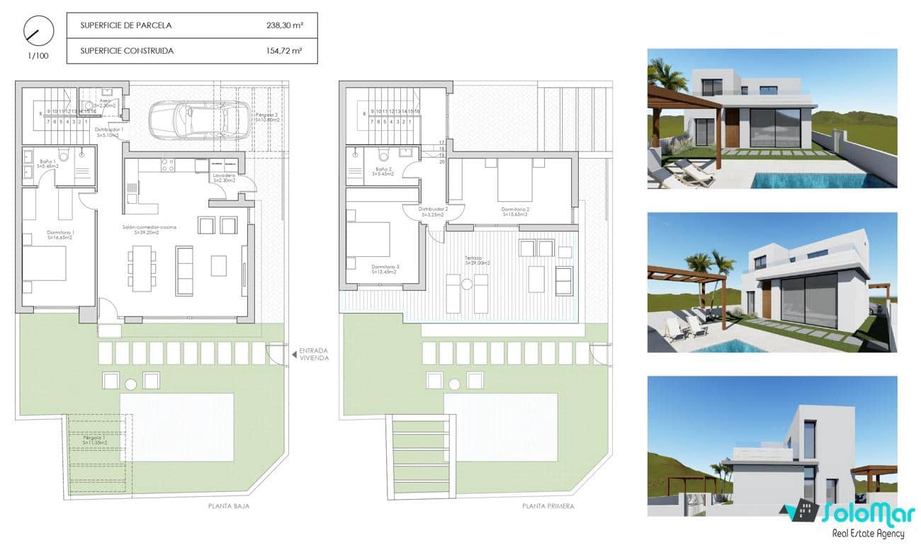 3 slaapkamer Appartement te koop in Pilar de la Horadada met zwembad - € 410.000 (Ref: 9153096)