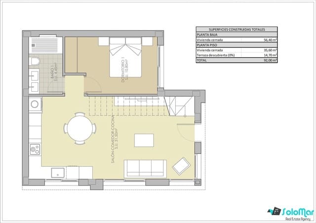 3 makuuhuone Huvila myytävänä paikassa Orihuela Costa, Orihuela mukana uima-altaan - 374 900 € (Ref: 9168243)