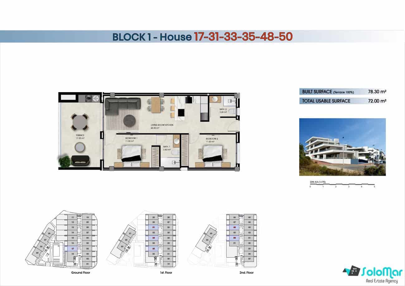 Apartamento de 2 habitaciones en El Pinet en venta con piscina - 258.000 € (Ref: 9631441)