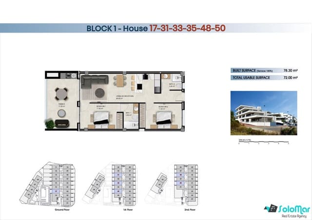 Apartamento de 2 habitaciones en El Pinet, Elche / Elx en venta con piscina - 258.000 € (Ref: 9631441)