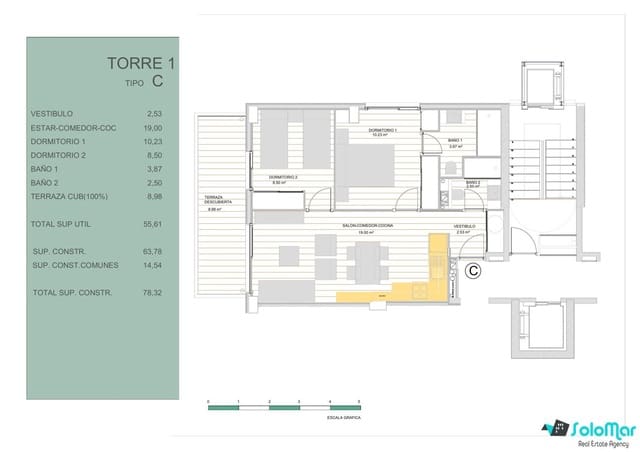 2 slaapkamer Appartement te koop in Zona Pueblo, Guardamar del Segura met zwembad - € 245.000 (Ref: 9681397)