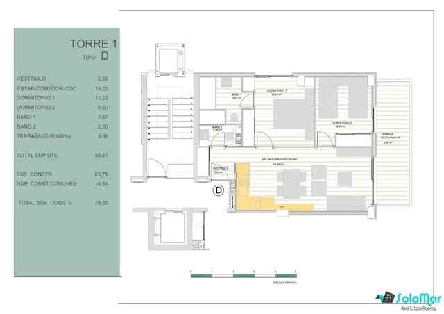 2 slaapkamer Appartement te koop in Zona Pueblo, Guardamar del Segura met zwembad - € 245.000 (Ref: 9681397)